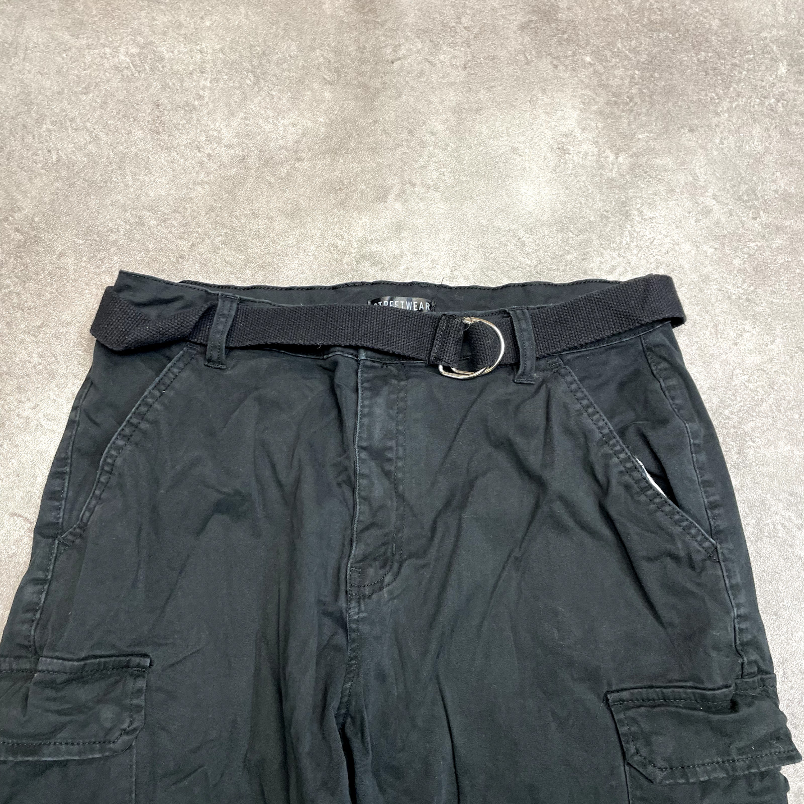 Vintage Cargo Trousers Mens Tech Y2K Workwear Outdoor Pants, Black, 30" image 6
