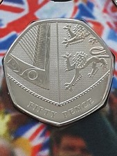 2012 BUNC 50p Dent Shield Fifty Pence Coin Brilliant Uncirculated