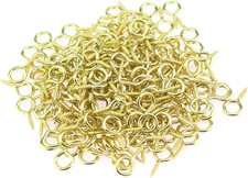 200 Pieces 0 Screw Eyes, Screw in Eye Hooks, Metal Screw Eye Pins Hooks, Bra...