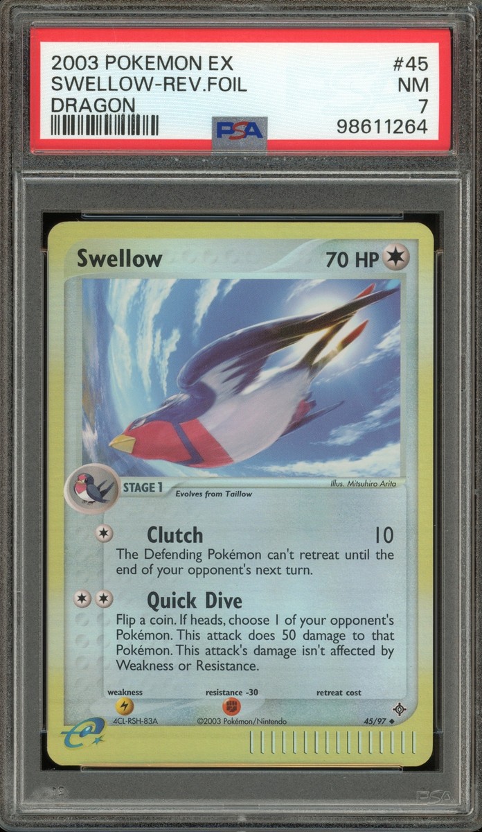 Pokemon Swellow EX Dragon Reverse Holo #45 PSA 7 | eBay