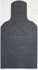 EIC Combat Target, 20" x 36" E Silhouette with TPC Scoring, RAINPROOF paper (12)