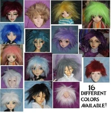 BJD DOLL FAUX FUR WIG Size 3 4 5 6 7 8 9 10 - BJD SD MSD Yo-SD Tinies ALL COLORS