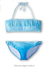 SEAFOLLY KIDS OMBRE SECRET VALLY MINI TUBE FRINGE BIKINI 2 PIECE BLUE SIZE 8