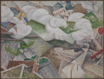 Suburban Train Arriving in Paris : GINO SEVERINI : Archival Quality Art Print