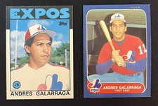 1986 Topps Fleer Andres Galarraga Rookie Card Expos Vintage Baseball 2 Card Lot