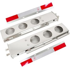 30in Length Stainless Steel Straight Spring Loaded Mud Flap Hanger Round Cutout