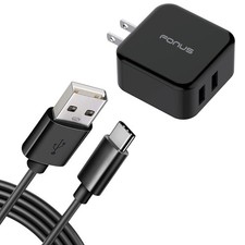 Quick Home Charger 30W 6ft USB Cable 2-Port USB Power Cord for Smart Phones