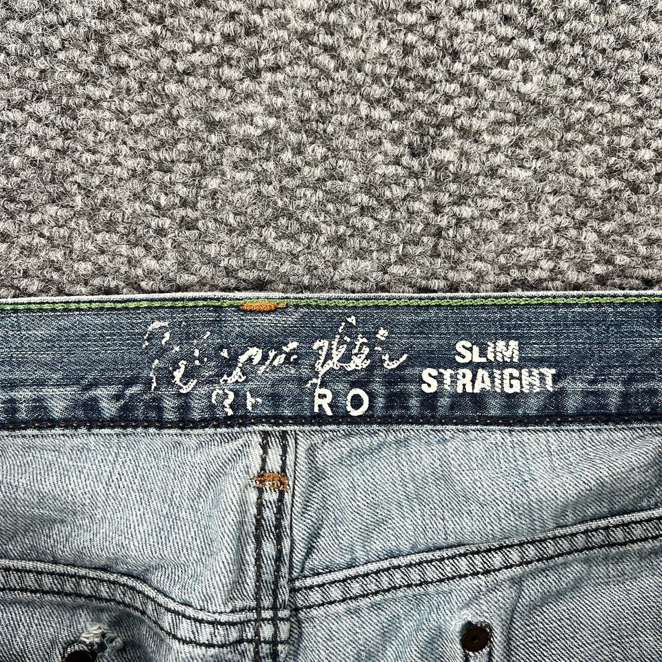 Wrangler Jeans Para Hombres 40x32 Azul Retro Calce Ajustado Recto Bota de Vaquero Denim Occidental Foto 3 de 4