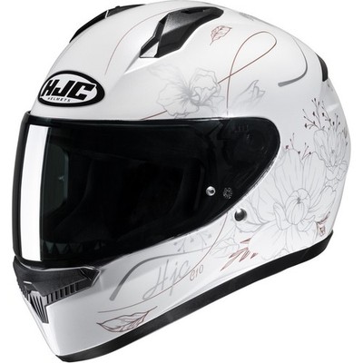 HJC C10 Epik Full-Face Motorcycle Helmet L - White-Silver-Burgundy