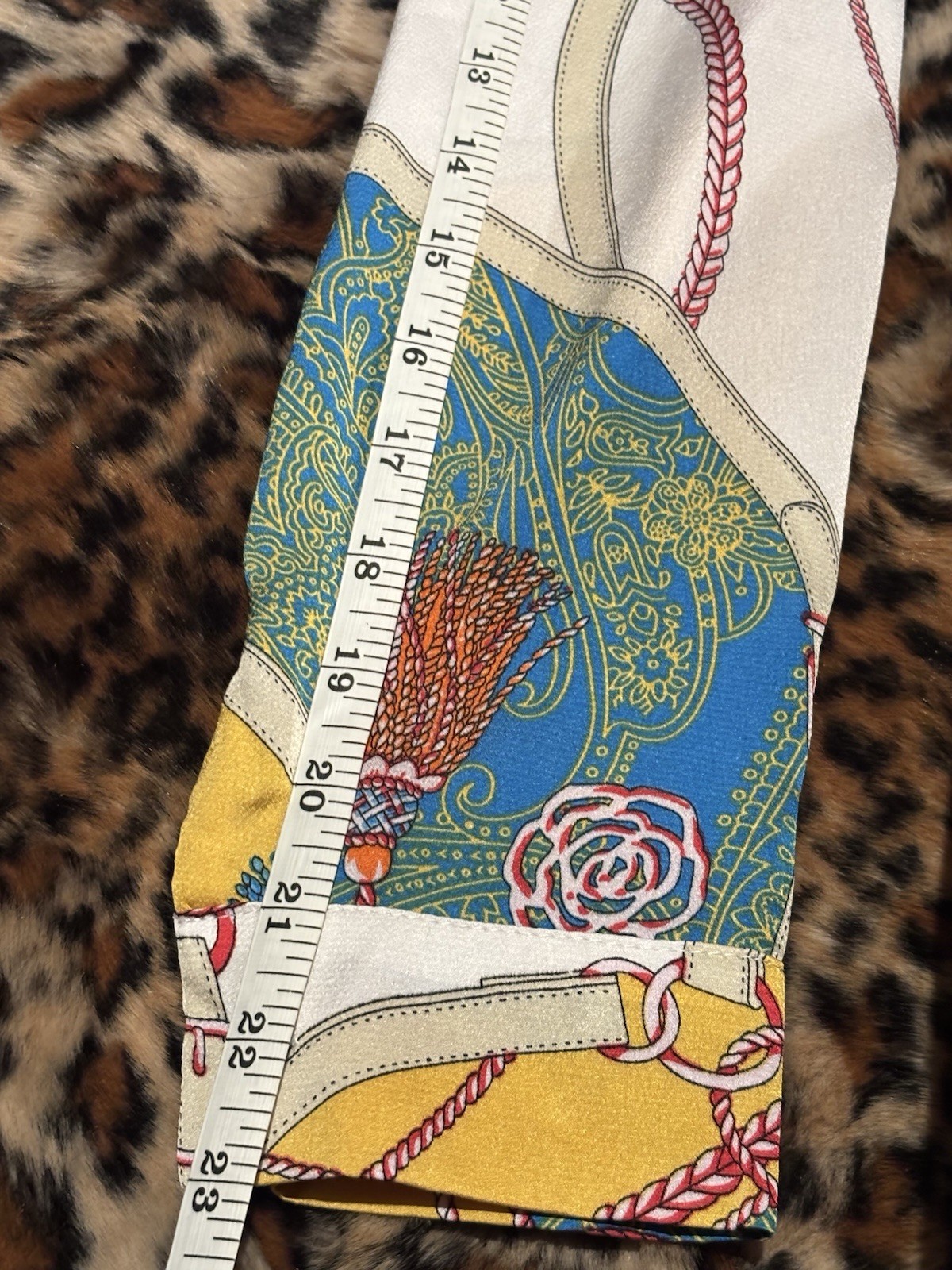 Hermès Silk Multicolor Button-Down Collared Blous… - image 8