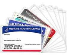 10 Pack New Medicare Card Holder Protector Sleeves  12Mil Clear PVC Waterproof...