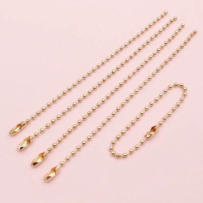 100Pcs 2Mm Ball Bead Chains 11Cm Long Key Ring Chains Label Hand Tag Connector B