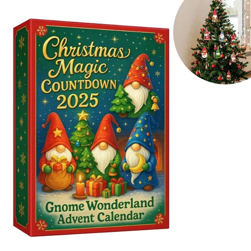 Christmas Advent Calendar Holiday Blind Box Dwarf Acrylic Christmas Flat Penda',
