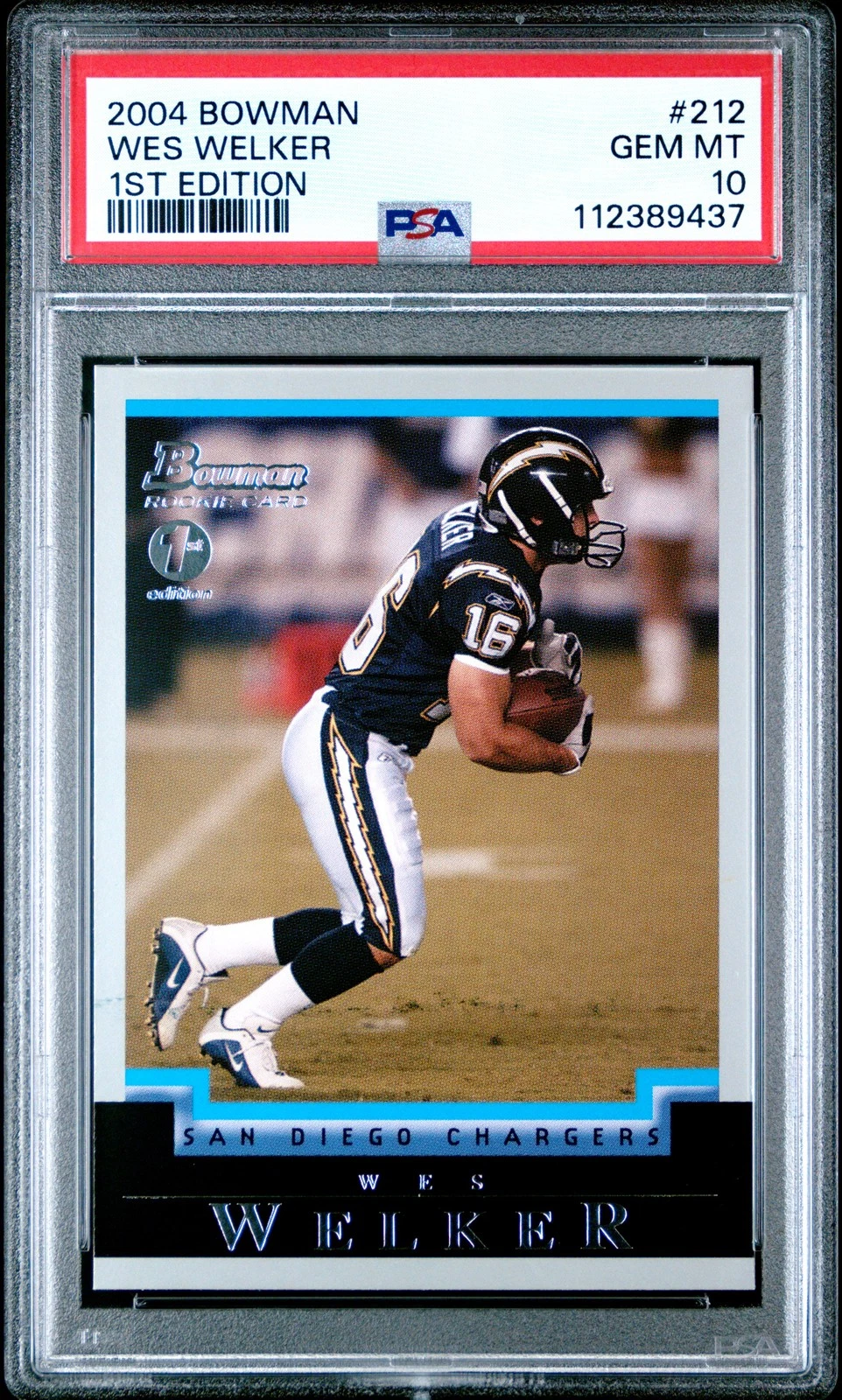 Wes Welker Bowman #212 1st Edition