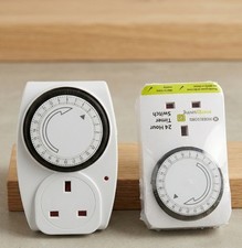 Pair of 24-Hour Mechanical Segment Timer Switches