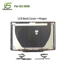 New Black LCD Back Cover W/ Hinges For Dell G3 15 3590 747KP 0747KP Blue Logo US