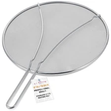 U.S. Kitchen Supply 13" Stainless Steel Fine Mesh Splatter Guard Grease Cover