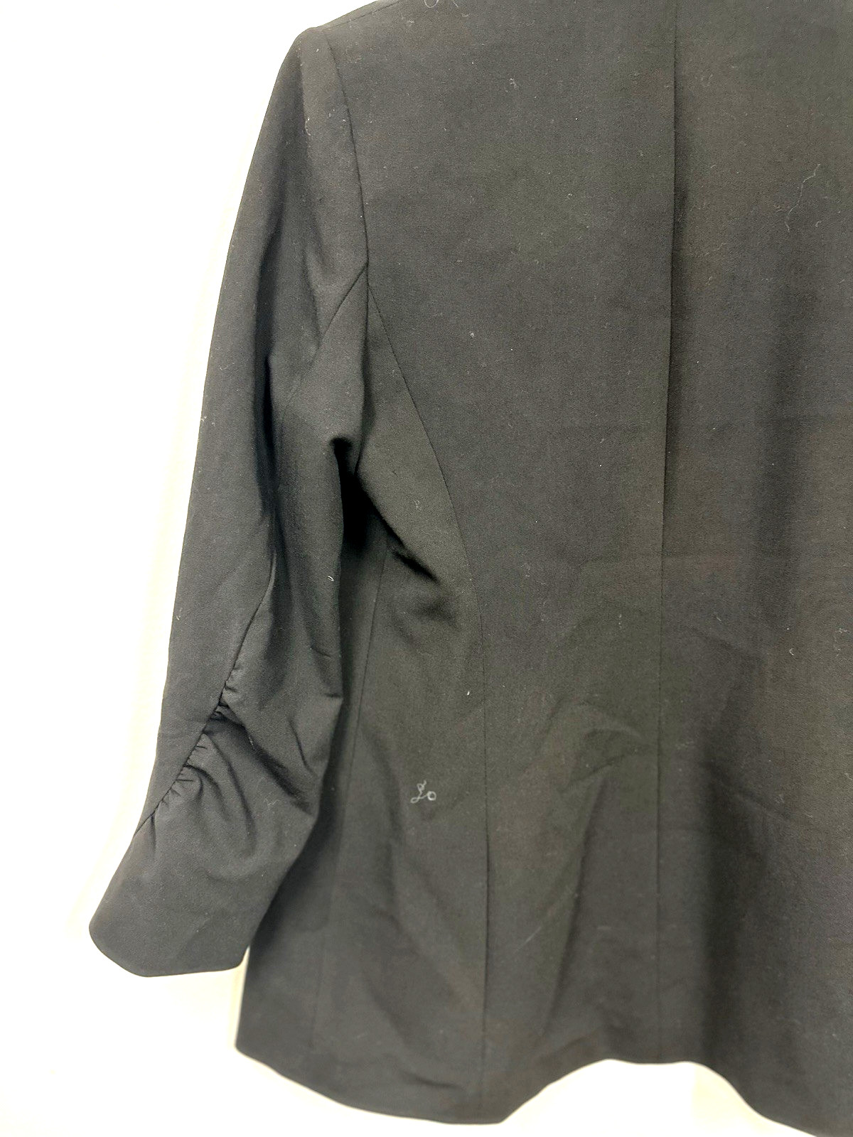 Calvin Klein Women's Open front Long blazer Jacket Black Petite Size 12P thumbnail 2