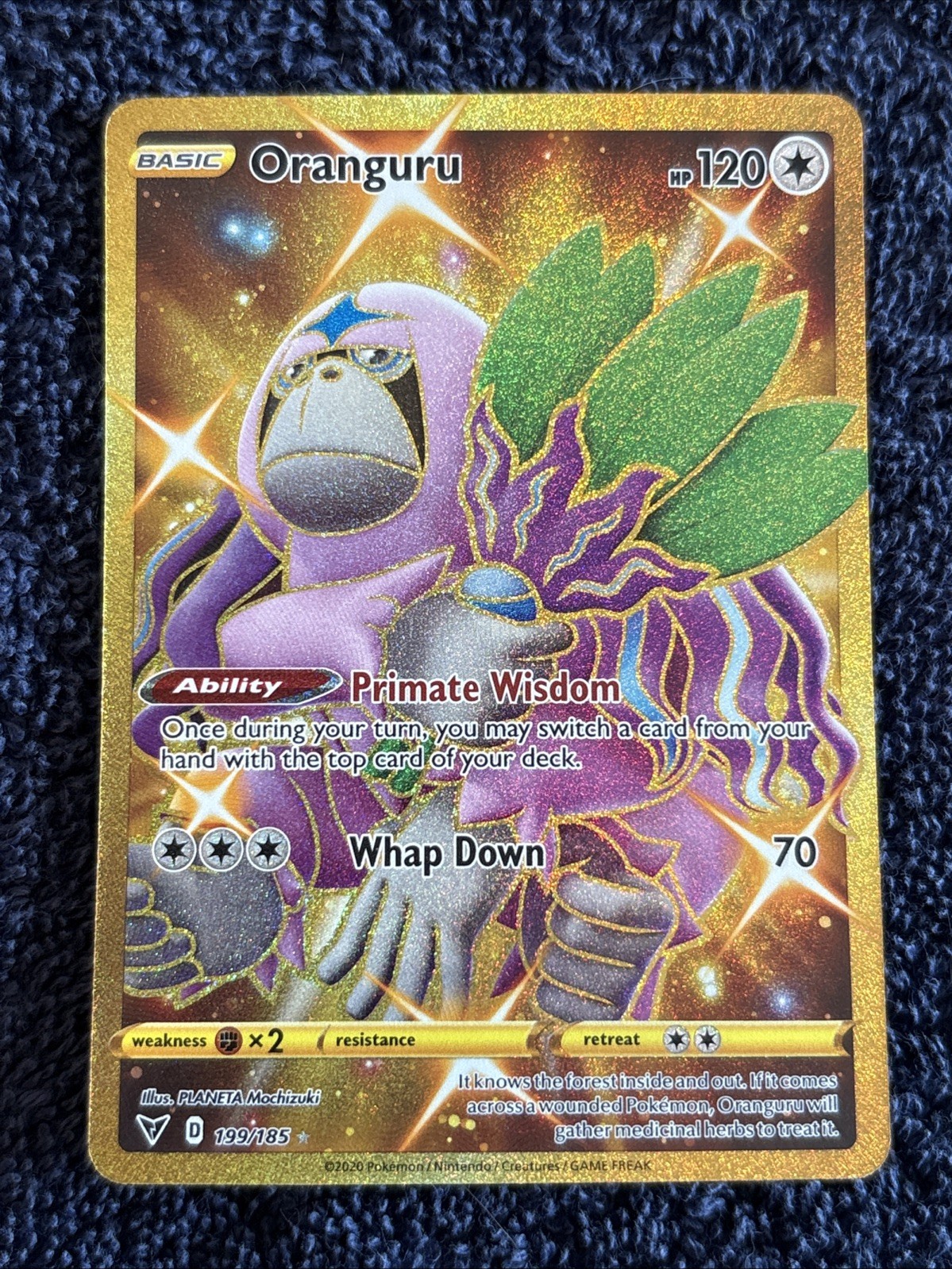 Oranguru - 199/185 - Pokemon Vivid Voltage Sword & Shield Secret Rare Card NM