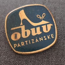 CSSR Pin Obuv Partizanske Schuhe Schuhfabrik Tschechoslowakei Vintage