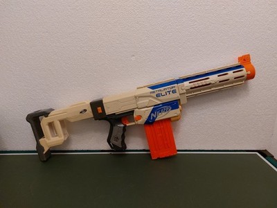 Nerf N-Strike Elite Retaliator Blaster mit Schaft, Lauf & Magazin - funktioniert