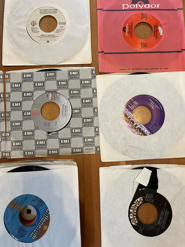 Lot Of 21 Vinyl 45 Records Blondie Eagles Pop Rock Vintage Singles - Image 3 of 4