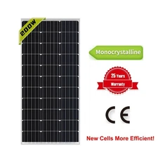 200W Mono Solar Panel 12V Caravan RV Off Gird Battery Charging Power Watt Boat
