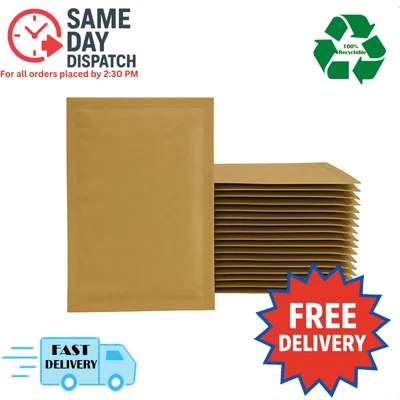 Arofol Bubble Mailers – Padded Self-Seal Envelopes Size 1 - 12 Gold - Image 1 of 4