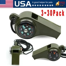 3 Pack Very Loud Keychain Whistle for Survival, Sports, Hiking, Outdoor Activity