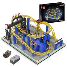 Mould King 11020 Spinning Roller Coaster Park Collectibles Building Block Toy