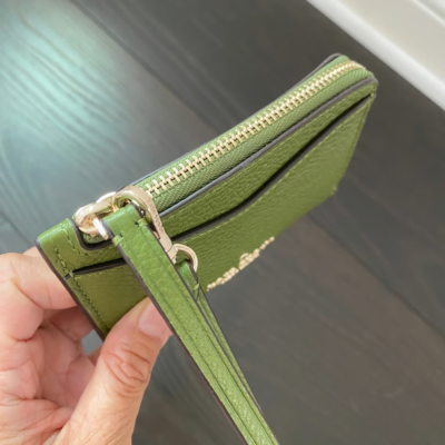 Kate Spade Leila Small Card Holder Wristlet Kelp Fores WLR00398