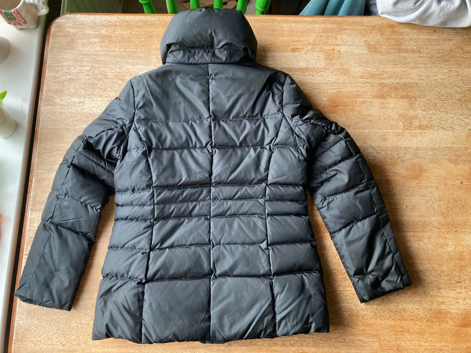 BROOKS BROTHERS 346 DOWN FILLED HOODED PUFFER COAT Jacket SIZE M Womens Black - Image 4 of 4