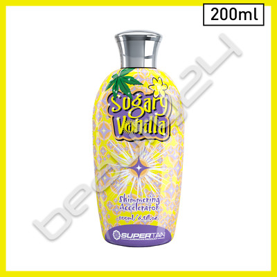 200ml ZUCKER VANILLE Schimmernder Beschleuniger Bronzer Sonnenbank Bräunungslotion Creme