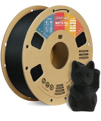 OVERTURE PLA Matte 3D Printer Filament 1.75mm Matte PLA 1kg Cardboard Spool 2...