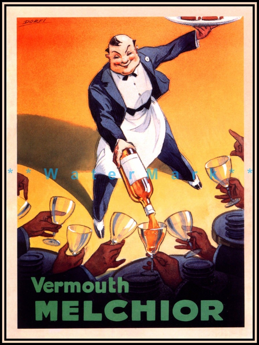 Vermouth Melchior Vintage Poster Vintage Art Print Classic Retro