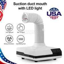 Desktop LED Dental Lab Nail Dust Collector Machine Vacuum Cleaner 60W Filter UPS