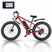 E-Bike 26" Fat Tire 48V 12.8Ah Electric Bicycle Motor 500W 25MPH Adult Ebike NEW