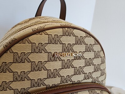 MICHAEL KORS Abbey Large BACKPACK MK Signature Jacquard Logo  display picture 1