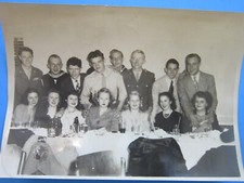 Group Photo WWII Era Men Women 5" x 7" Original