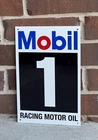 Mobiloil  Mobil 1 Racing  oil gasoline vintage advertising sign