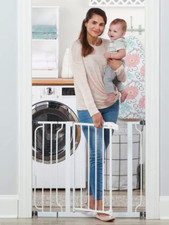 Easy Step 38.5-Inch Wide Walk Thru Baby Gate, Includes 6-Inch Extension Kit