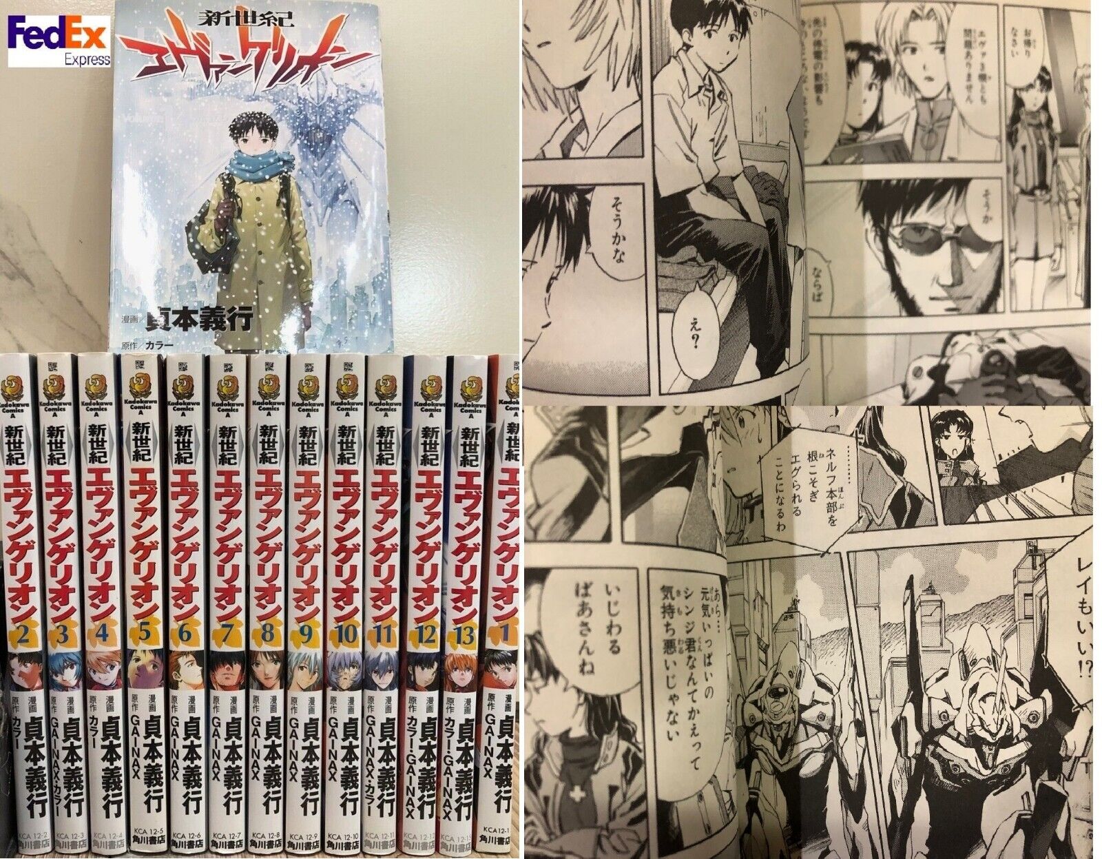 Coleção Neo Genesis Evangelion - Caixa com Volumes 1 a 14