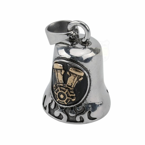 Biker Cross Engine Skull Bell Mount For Harley Cafe Racer Motorcycle Accessories - Foto 13 di 24