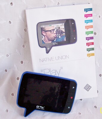NATIVE UNION PLAY VIDEO MEMO PAD MULTI- MESSAGE= 2.4'' BLUE + MANUAL