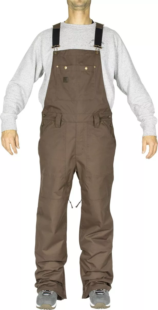 Carhartt Brown Snow Bibs for Men