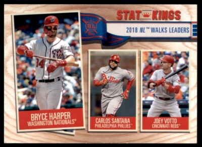 2019 Topps Big League #354 Bryce Harper Carlos Santana Joey Votto