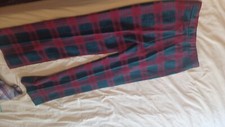 Vintage 1970s Women's BOHO Polyester Plaid Slacks By Christenfeld Sz 14