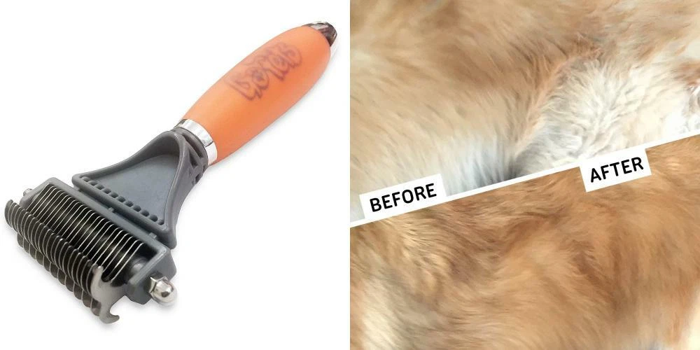 Gopets dematting comb with 2 sided shop professional grooming rake for cats & dogs