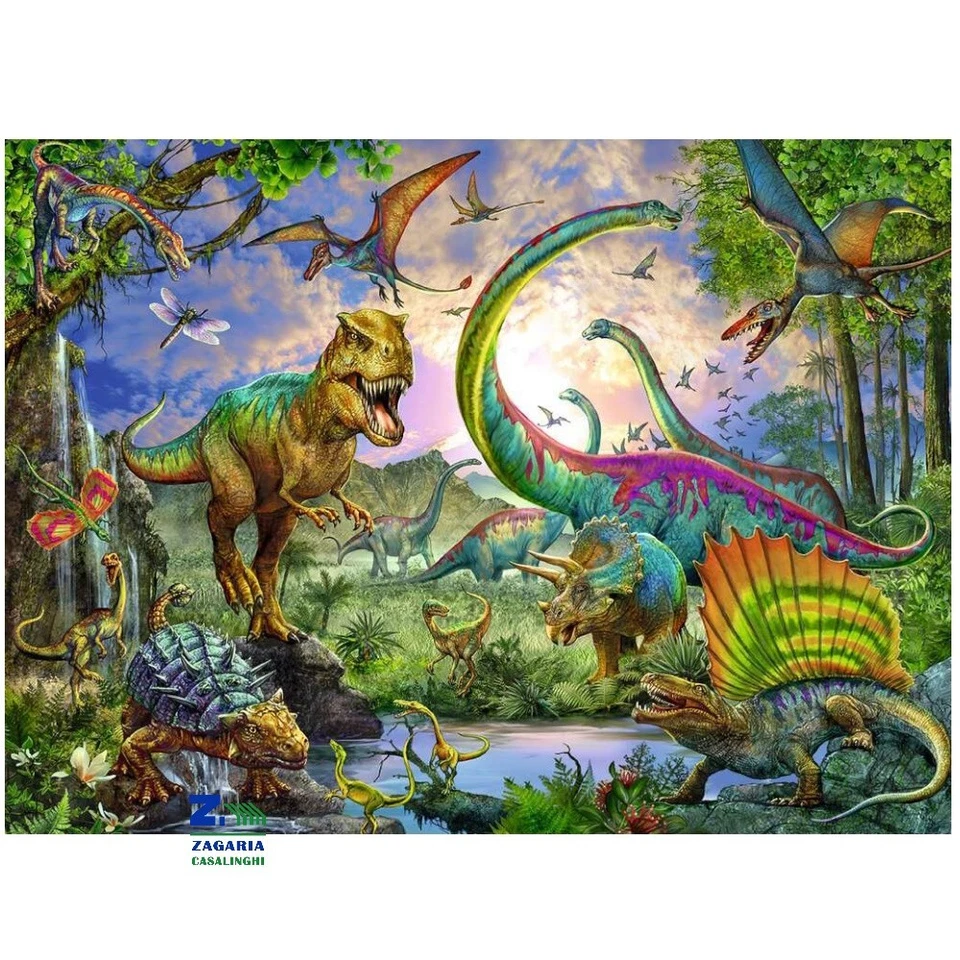 PUZZLE DINOSAURI NEL REGNO DEI GIGANTI 200 PZ PER BAMBINI +8 ANNI RAVENSBURGER - Immagine 2 di 2