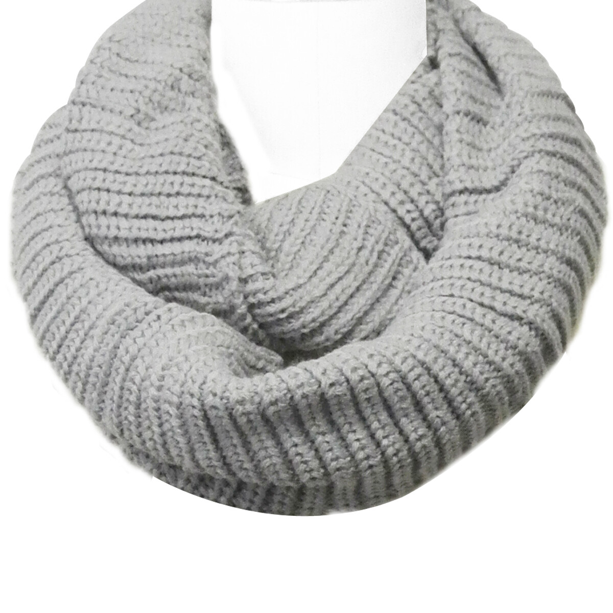 Wrapables Winter Warm Knitted Infinity Scarf and Beanie Hat Set, Light ...